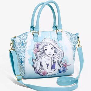 Loungefly Disney The Little Mermaid Blue Watercolor Satchel Bag